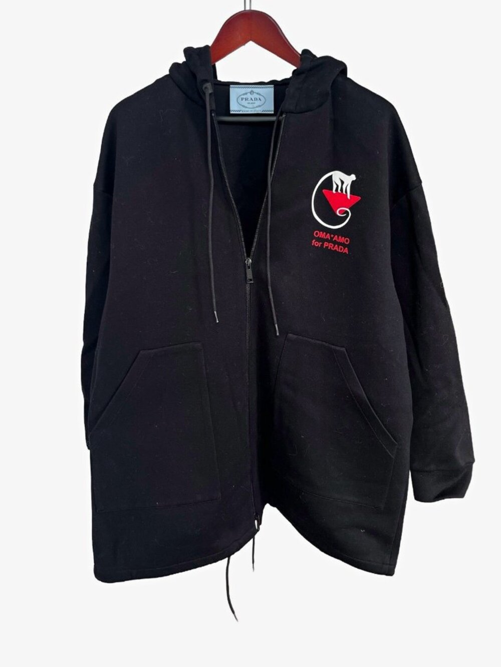 Prada FW18 x OMA/AMO hooded zip jacket